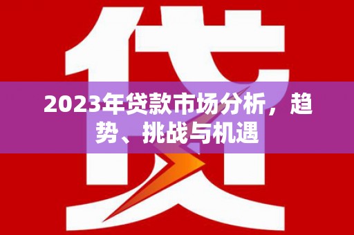 九原2023年贷款市场分析，趋势、挑战与机遇