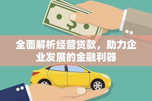 九原全面解析经营贷款，助力企业发展的金融利器