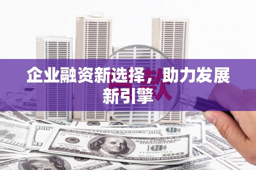 九原企业融资新选择，助力发展新引擎
