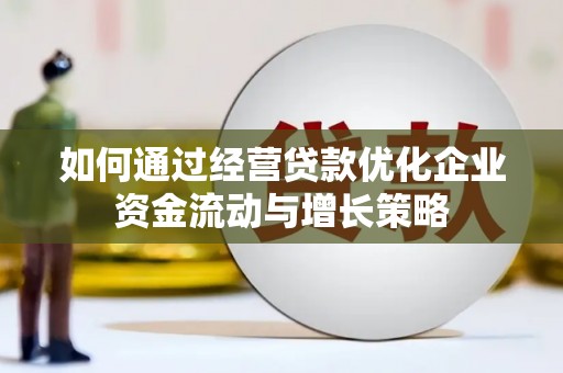 九原如何通过经营贷款优化企业资金流动与增长策略