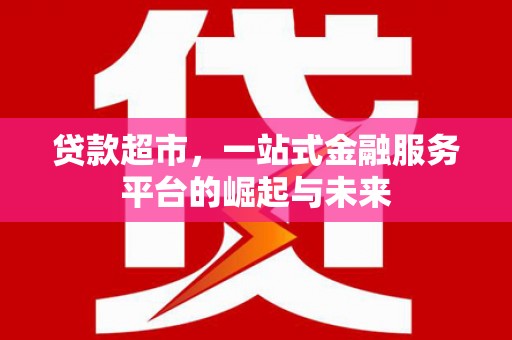 九原贷款超市，一站式金融服务平台的崛起与未来