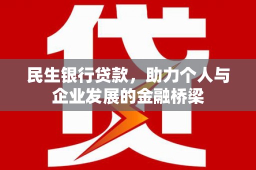 九原民生银行贷款，助力个人与企业发展的金融桥梁