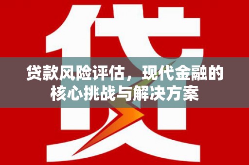 九原贷款风险评估，现代金融的核心挑战与解决方案