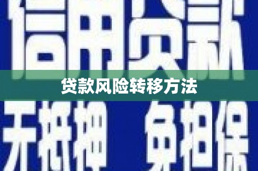 九原贷款风险转移方法