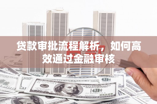 九原贷款审批流程解析，如何高效通过金融审核