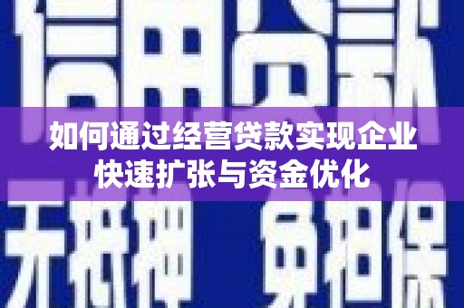 九原如何通过经营贷款实现企业快速扩张与资金优化