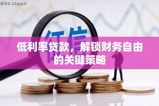 九原低利率贷款，解锁财务自由的关键策略
