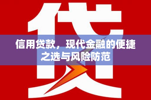 九原信用贷款，现代金融的便捷之选与风险防范