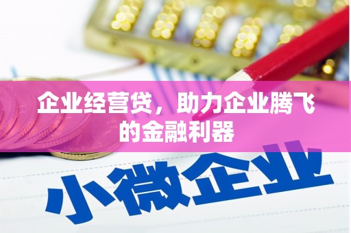 九原企业经营贷，助力企业腾飞的金融利器