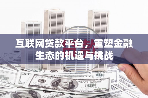九原互联网贷款平台，重塑金融生态的机遇与挑战