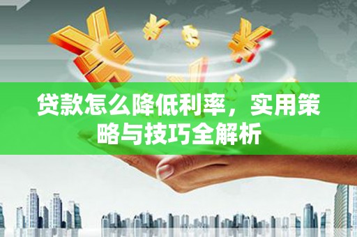 九原贷款怎么降低利率，实用策略与技巧全解析