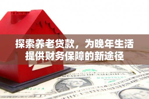 九原探索养老贷款，为晚年生活提供财务保障的新途径