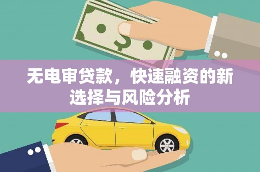 九原无电审贷款，快速融资的新选择与风险分析