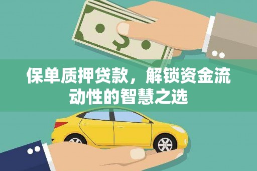 九原保单质押贷款，解锁资金流动性的智慧之选