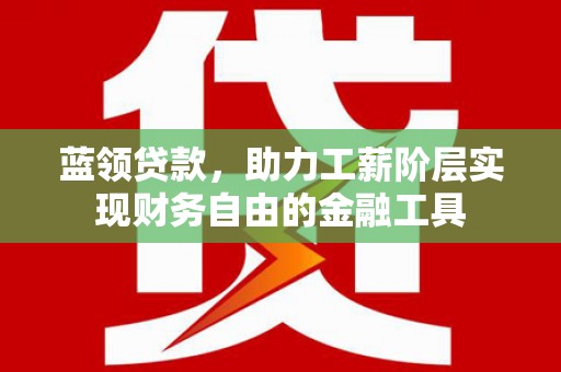 九原蓝领贷款，助力工薪阶层实现财务自由的金融工具