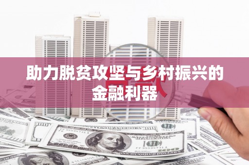 九原助力脱贫攻坚与乡村振兴的金融利器