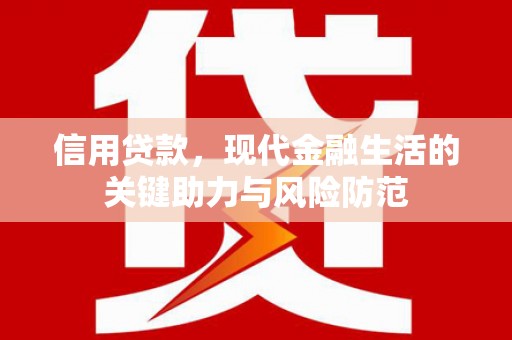 九原信用贷款，现代金融生活的关键助力与风险防范