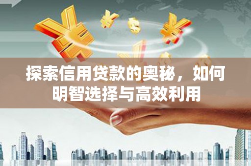 九原探索信用贷款的奥秘，如何明智选择与高效利用