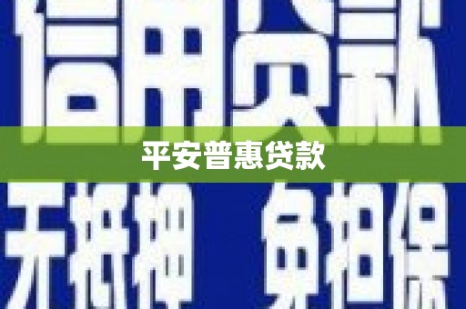 九原平安普惠贷款