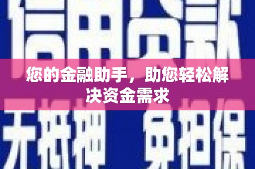 九原您的金融助手，助您轻松解决资金需求