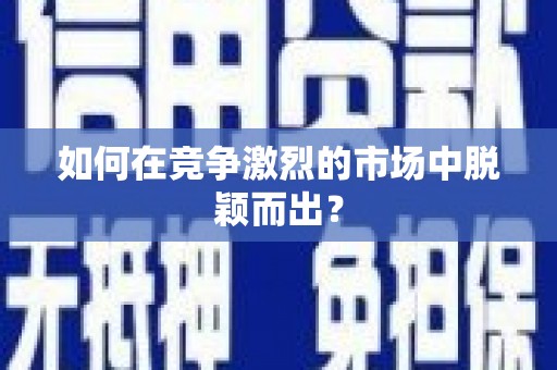 九原如何在竞争激烈的市场中脱颖而出？