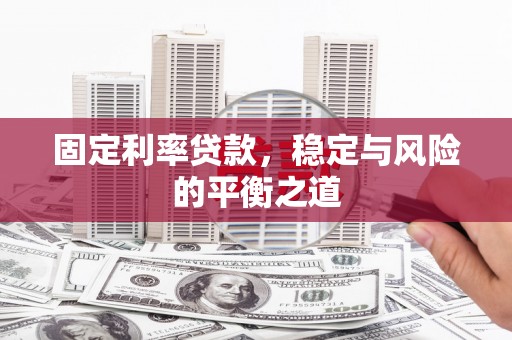 九原固定利率贷款，稳定与风险的平衡之道